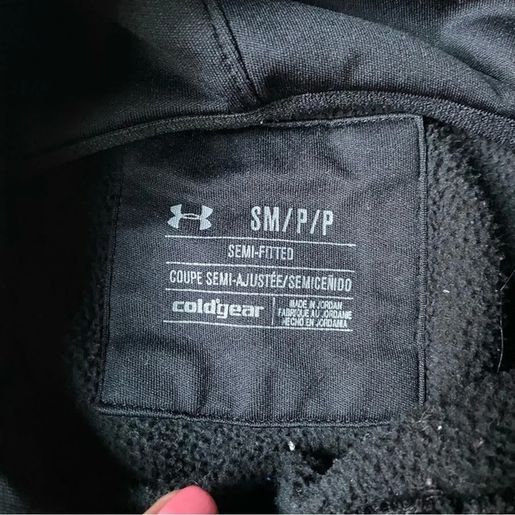 Under Armour Men’s Small Black Hooded Sweatshirt Semi-Fitted ColdGear​ - Picture 5 of 5